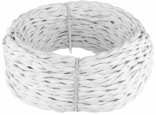 Ретро провод витой Werkel 2х2,5мм белый (20м) картинка